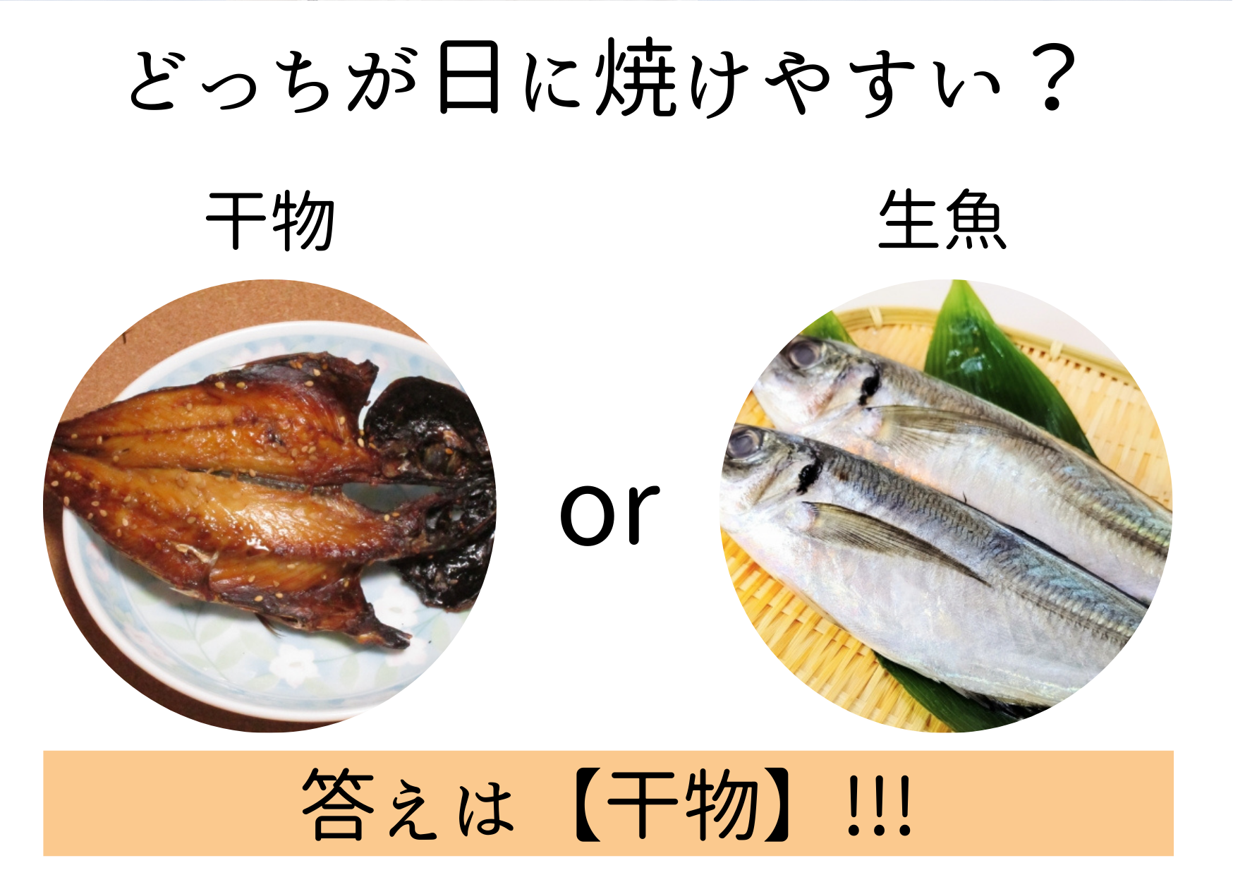 ｽｷﾝｹｱ・あなたのお肌は、干物？生魚？